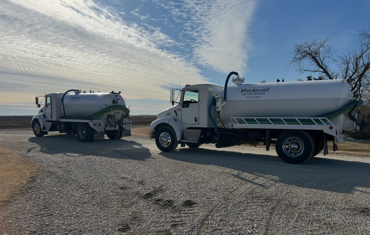 Macdonald Septic trucks on the road